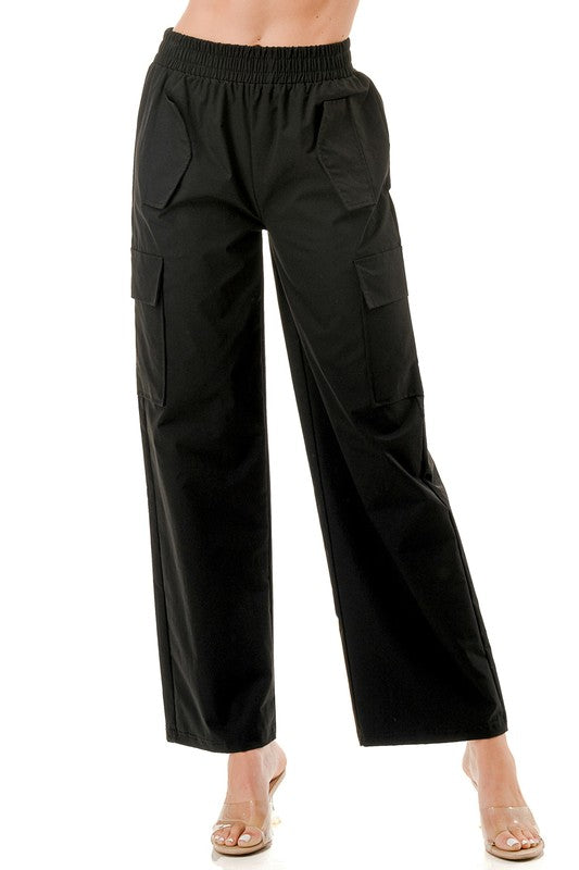 CJK104 QUICK DRY WIDE LEG CARGO PANTS