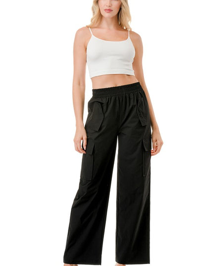 CJK104 QUICK DRY WIDE LEG CARGO PANTS