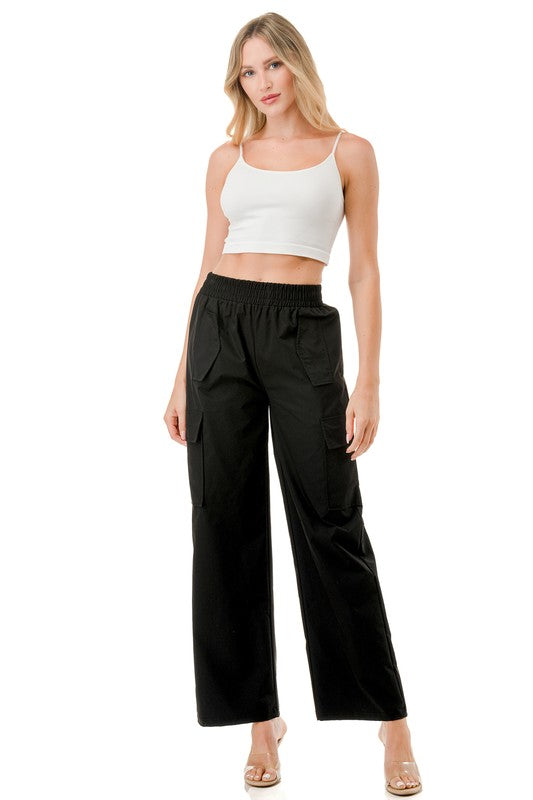 CJK104 QUICK DRY WIDE LEG CARGO PANTS