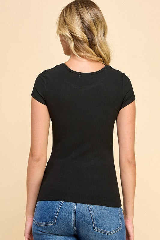 GJT752 LOVE RIBBED T-SHIRTS