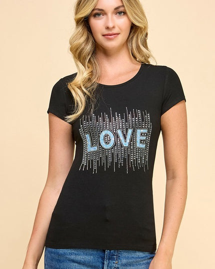 GJT752 LOVE RIBBED T-SHIRTS