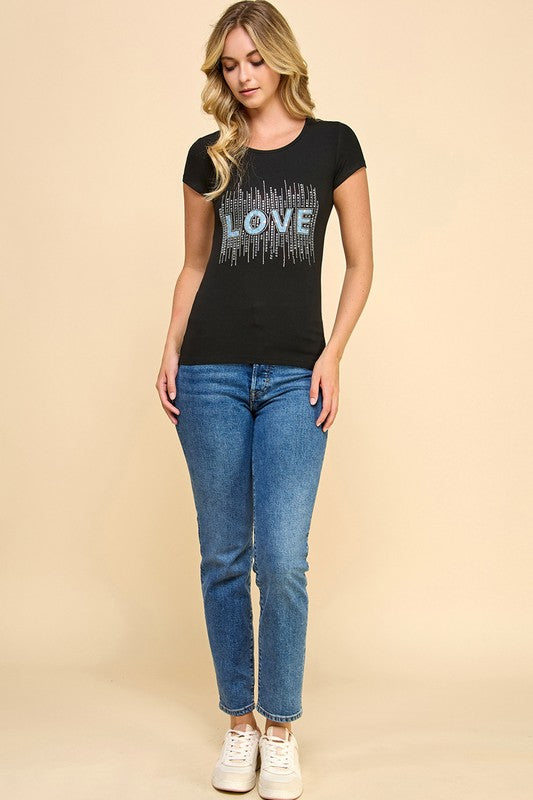 GJT752 LOVE RIBBED T-SHIRTS