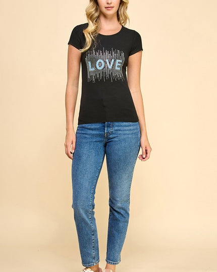 GJT752 LOVE RIBBED T-SHIRTS