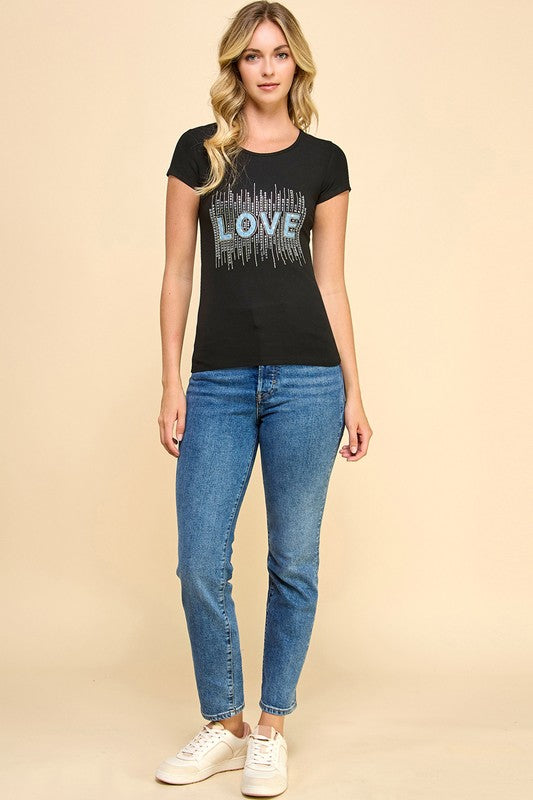 GJT752 LOVE RIBBED T-SHIRTS