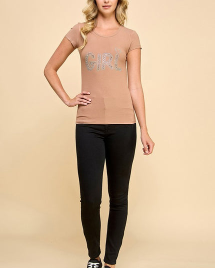 GJT754 GIRL RIBBED T-SHIRTS