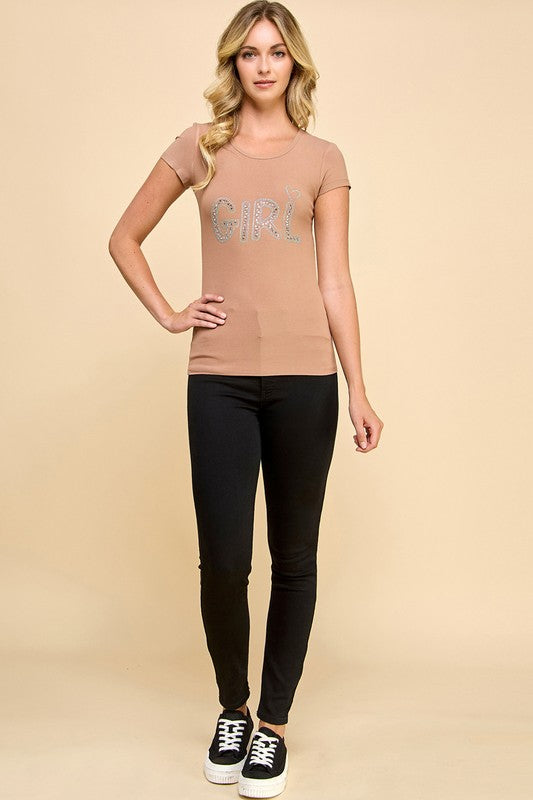 GJT754 GIRL RIBBED T-SHIRTS
