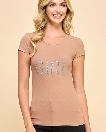 GJT754 GIRL RIBBED T-SHIRTS