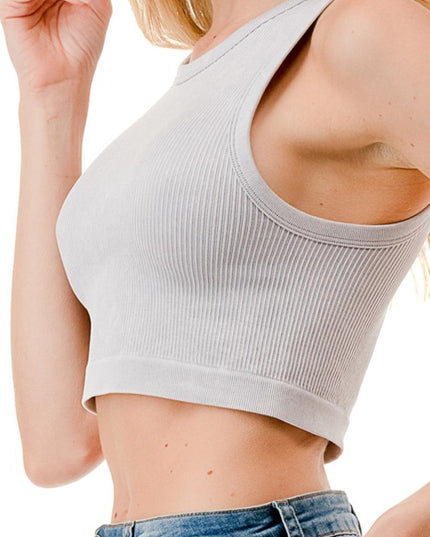 NT63MW MINERAL WASH CROP TANK TOP