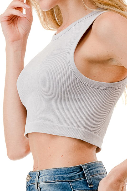 NT63MW MINERAL WASH CROP TANK TOP
