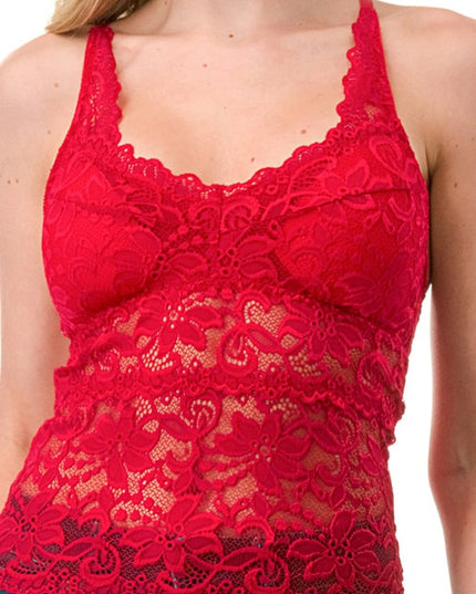 LB41 FLORAL LACE TANK TOP