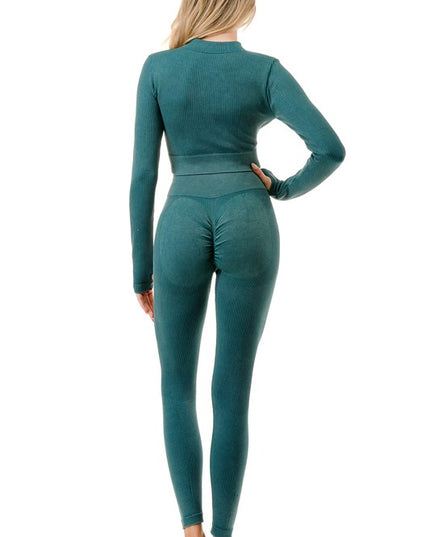JA40MWSET MINERAL WASH ZIP-UP SET