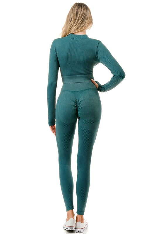 JA40MWSET MINERAL WASH ZIP-UP SET