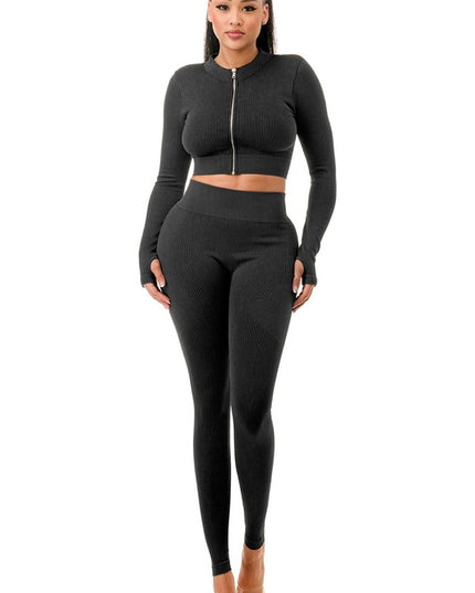JA40MWSET MINERAL WASH ZIP-UP SET