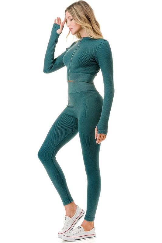 JA40MWSET MINERAL WASH ZIP-UP SET