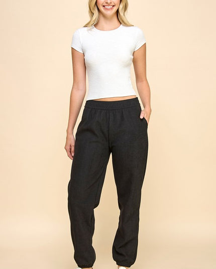 CF0503-JOGGER CORDUROY FUR JOGGERS