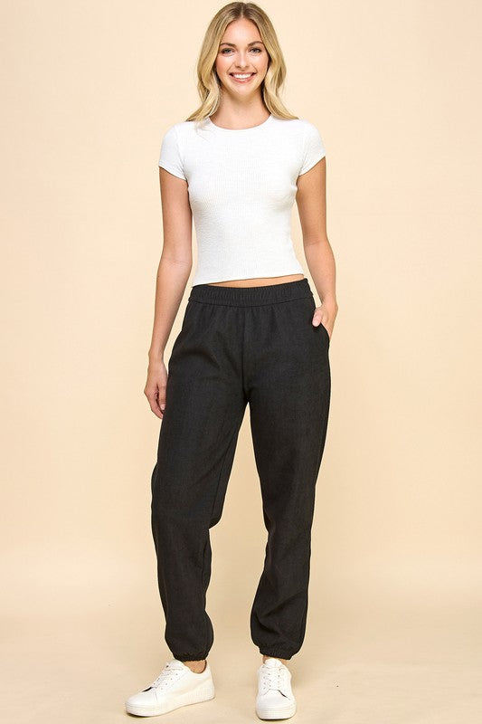CF0503-JOGGER CORDUROY FUR JOGGERS