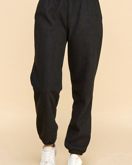 CF0503-JOGGER CORDUROY FUR JOGGERS