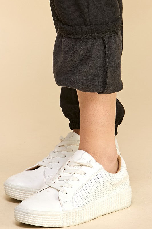 CF0503-JOGGER CORDUROY FUR JOGGERS