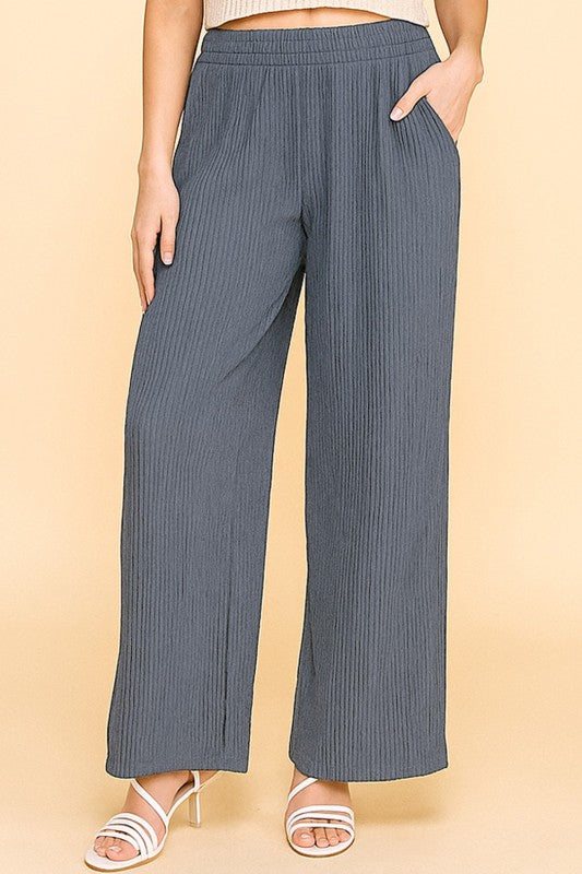 HK07X PLUS SIZE CRINKLE LOUNGEWEAR PANTS