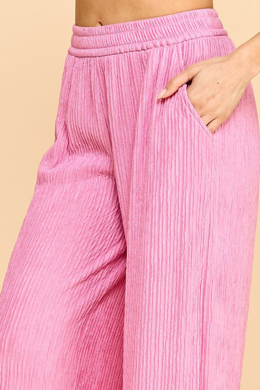 HK07X PLUS SIZE CRINKLE LOUNGEWEAR PANTS