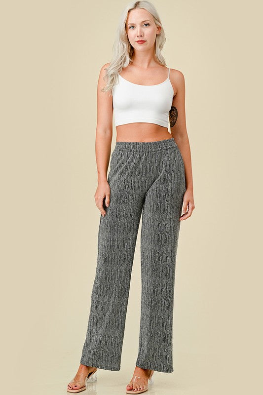 MSP529 METALLIC STRAIGHT PANTS WITH POCKETS