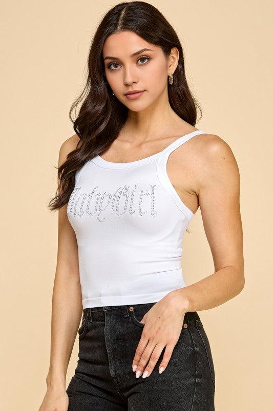 PT26 BABY GIRL RHINESTONE CAMI