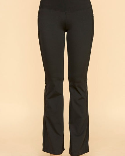 NBL12 ACTIVE YOGA FLARE PANTS WITH SIDE POCKETS