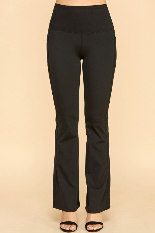 NBL12 ACTIVE YOGA FLARE PANTS WITH SIDE POCKETS