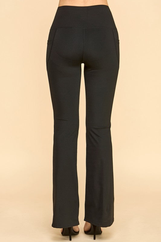 NBL12 ACTIVE YOGA FLARE PANTS WITH SIDE POCKETS