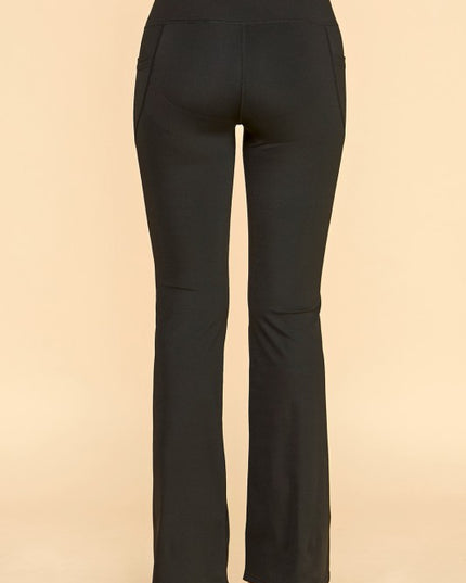 NBL12 ACTIVE YOGA FLARE PANTS WITH SIDE POCKETS
