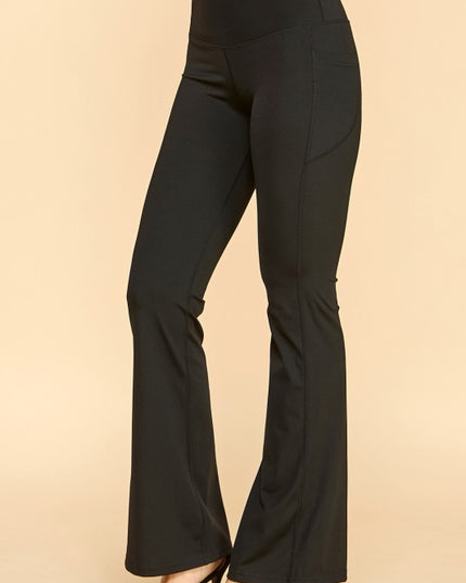 NBL12 ACTIVE YOGA FLARE PANTS WITH SIDE POCKETS