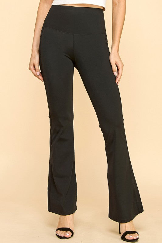 NBL12 ACTIVE YOGA FLARE PANTS WITH SIDE POCKETS