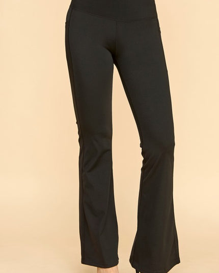 NBL12 ACTIVE YOGA FLARE PANTS WITH SIDE POCKETS