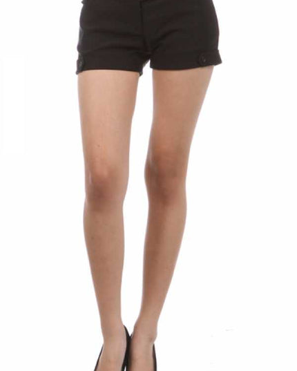 163PM Cuffed shorts with button tab closure