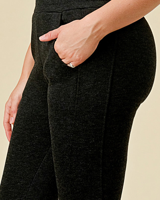 2TF528 HEATHER BLACK FLEECE JOGGER