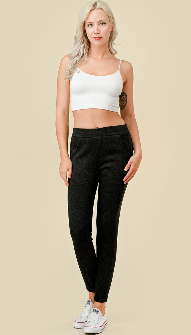 2TF528 HEATHER BLACK FLEECE JOGGER