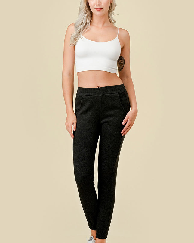 2TF528 HEATHER BLACK FLEECE JOGGER