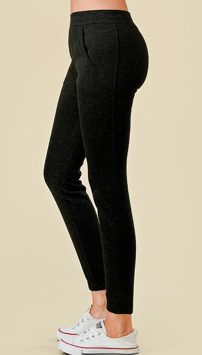 2TF528 HEATHER BLACK FLEECE JOGGER
