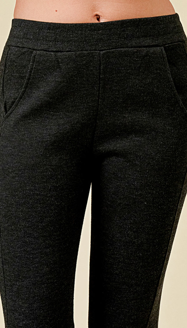 2TF528 HEATHER BLACK FLEECE JOGGER