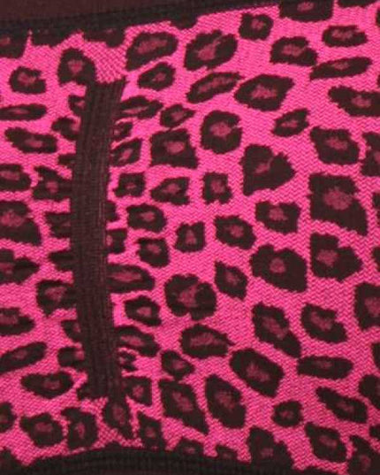 6001-AN Leopard print bandeau top with solid trim