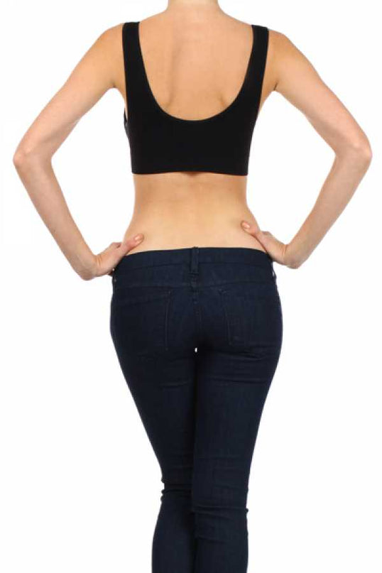 BRA-03 SEAMLESS LACED CROP TANK TOP