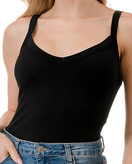 BST09 SOLID RIB CAMI BODYSUIT