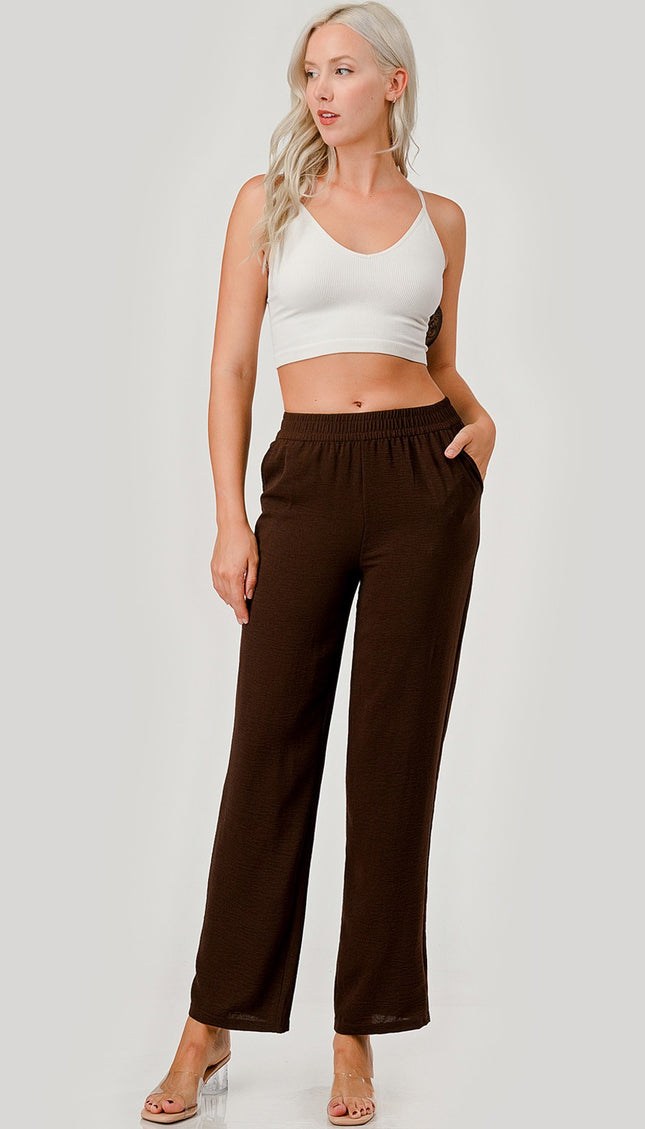 CCP01 CRINKLE CREPE PANTS