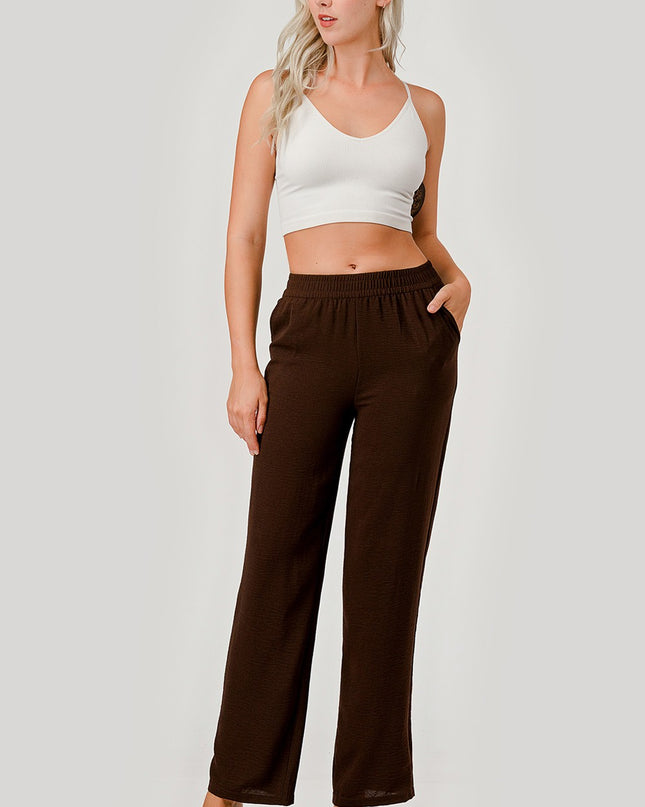 CCP01 CRINKLE CREPE PANTS