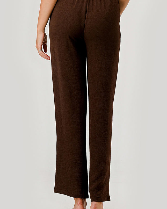 CCP01 CRINKLE CREPE PANTS