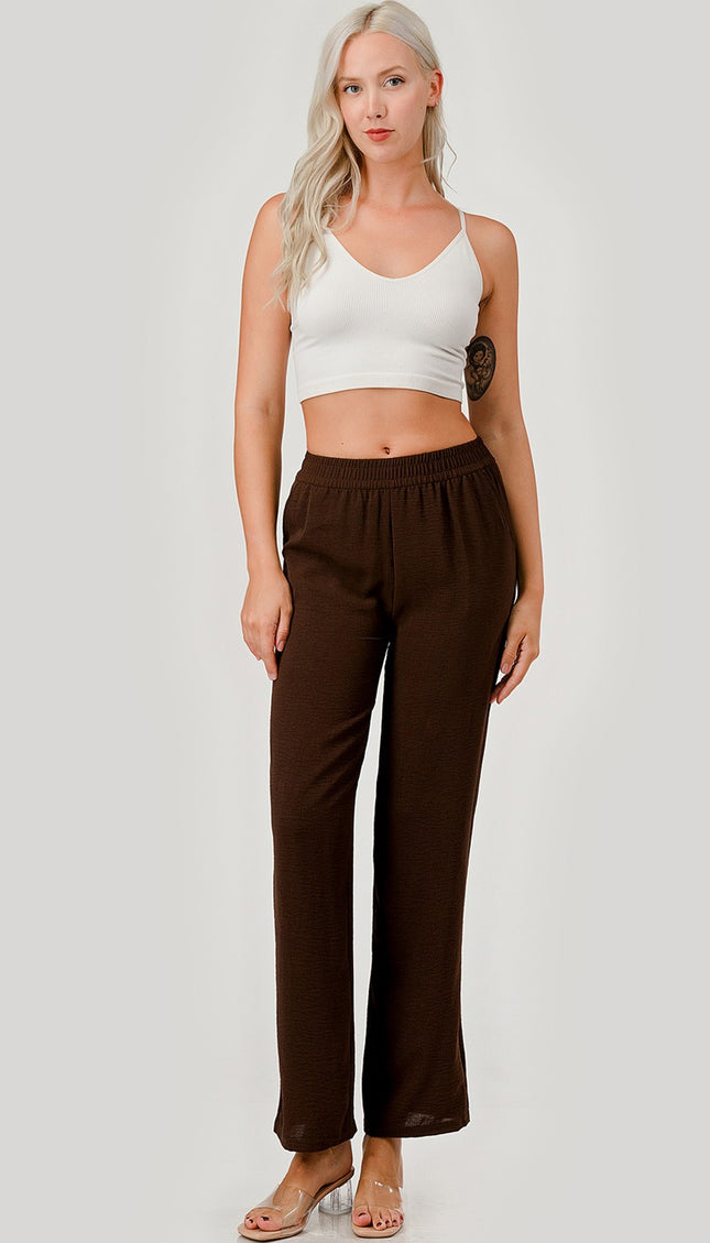CCP01 CRINKLE CREPE PANTS