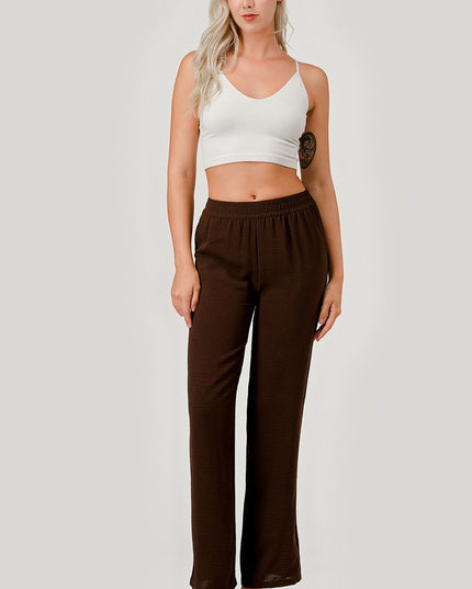 CCP01 CRINKLE CREPE PANTS