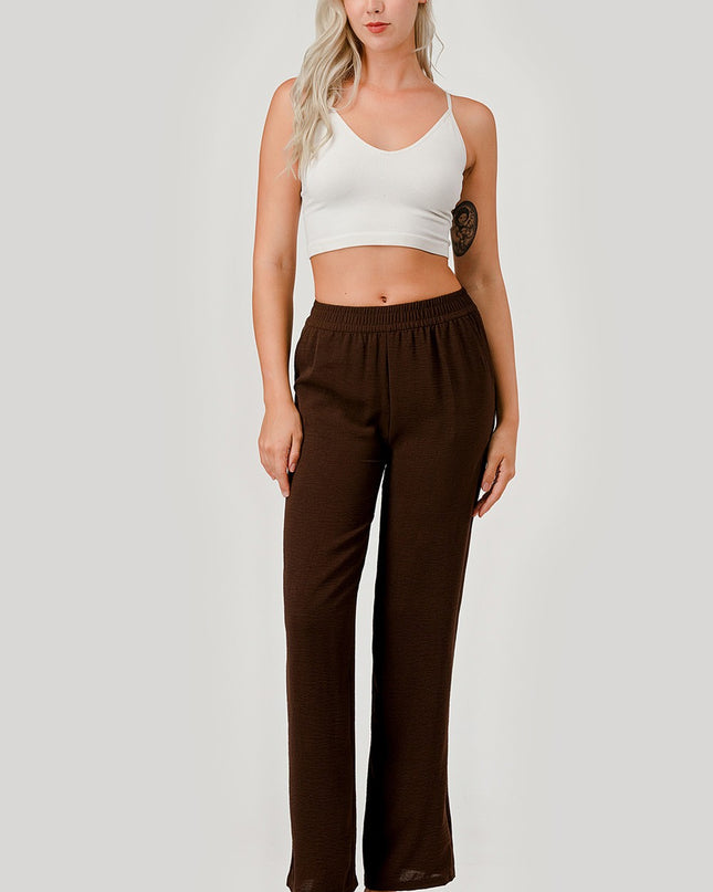 CCP01 CRINKLE CREPE PANTS