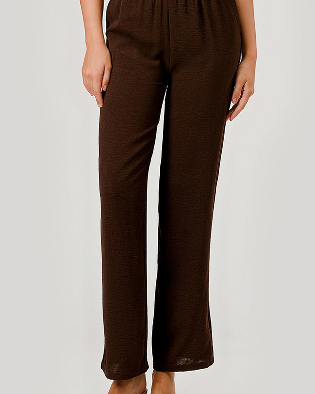 CCP01 CRINKLE CREPE PANTS