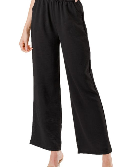 CCP01 CRINKLE CREPE PANTS